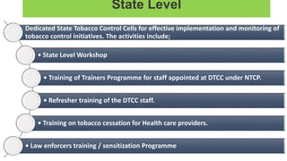 NATIONAL TOBACCO CONTROL PROGRAMME [Autosaved].pptx | Illegal Drugs ...