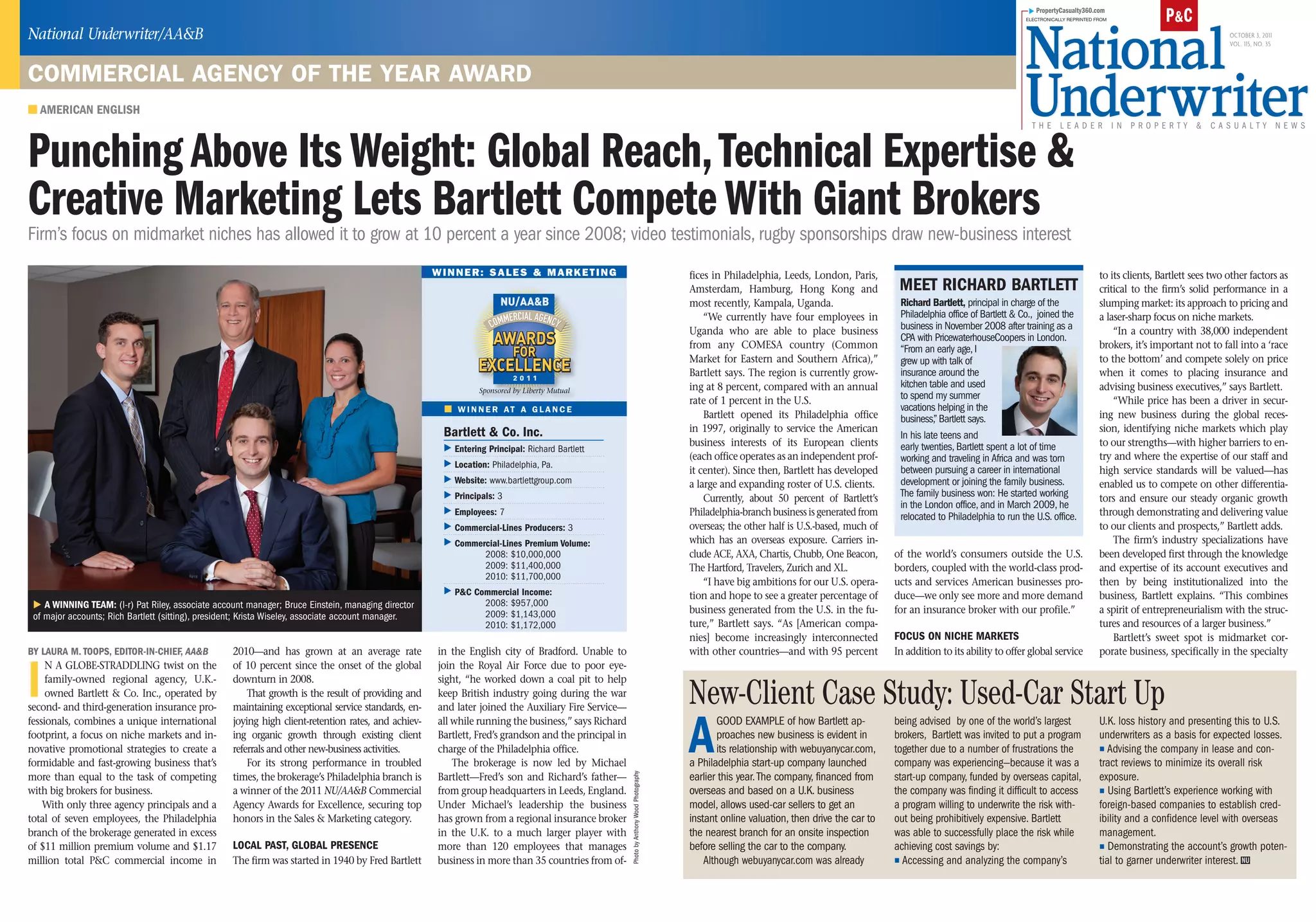 National Underwriter Award Article PPT