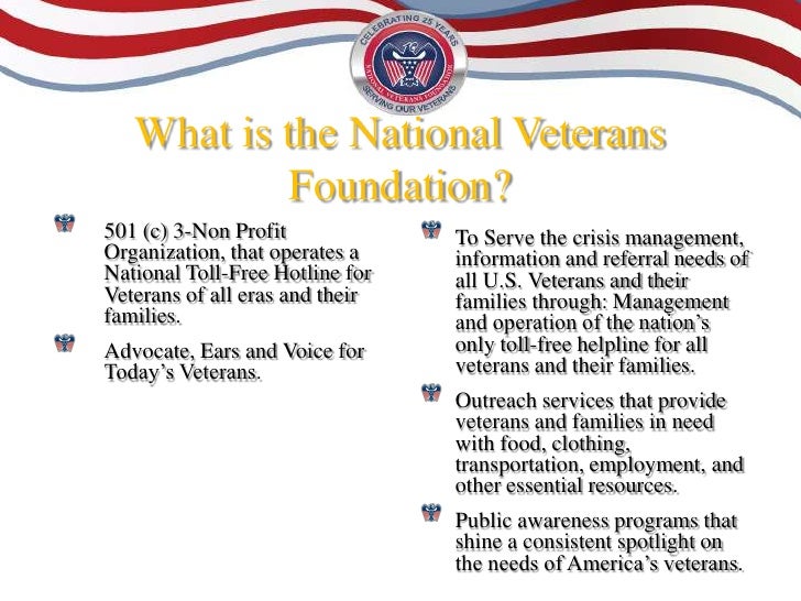 National veterans foundation