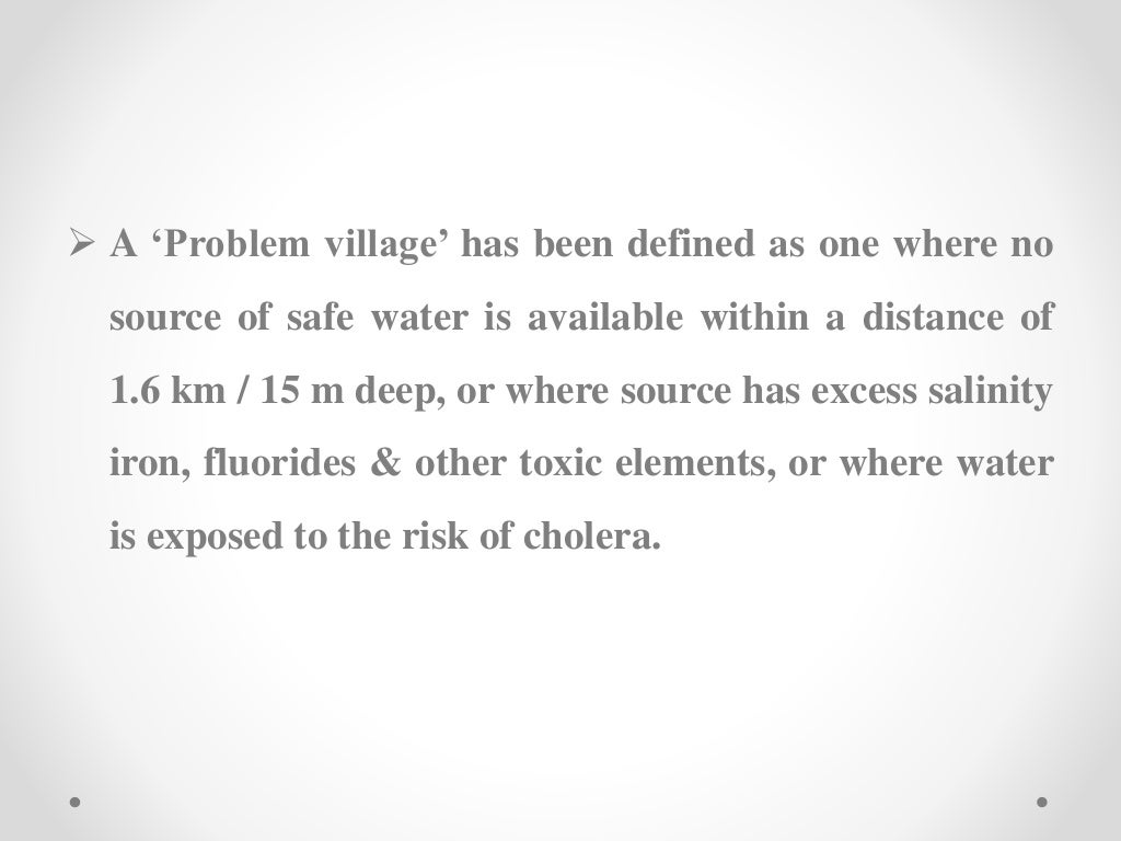 National Water Supply and Sanitation Programme in India