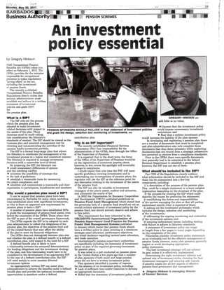 Nation newspaper article   an Investment Policy Essential