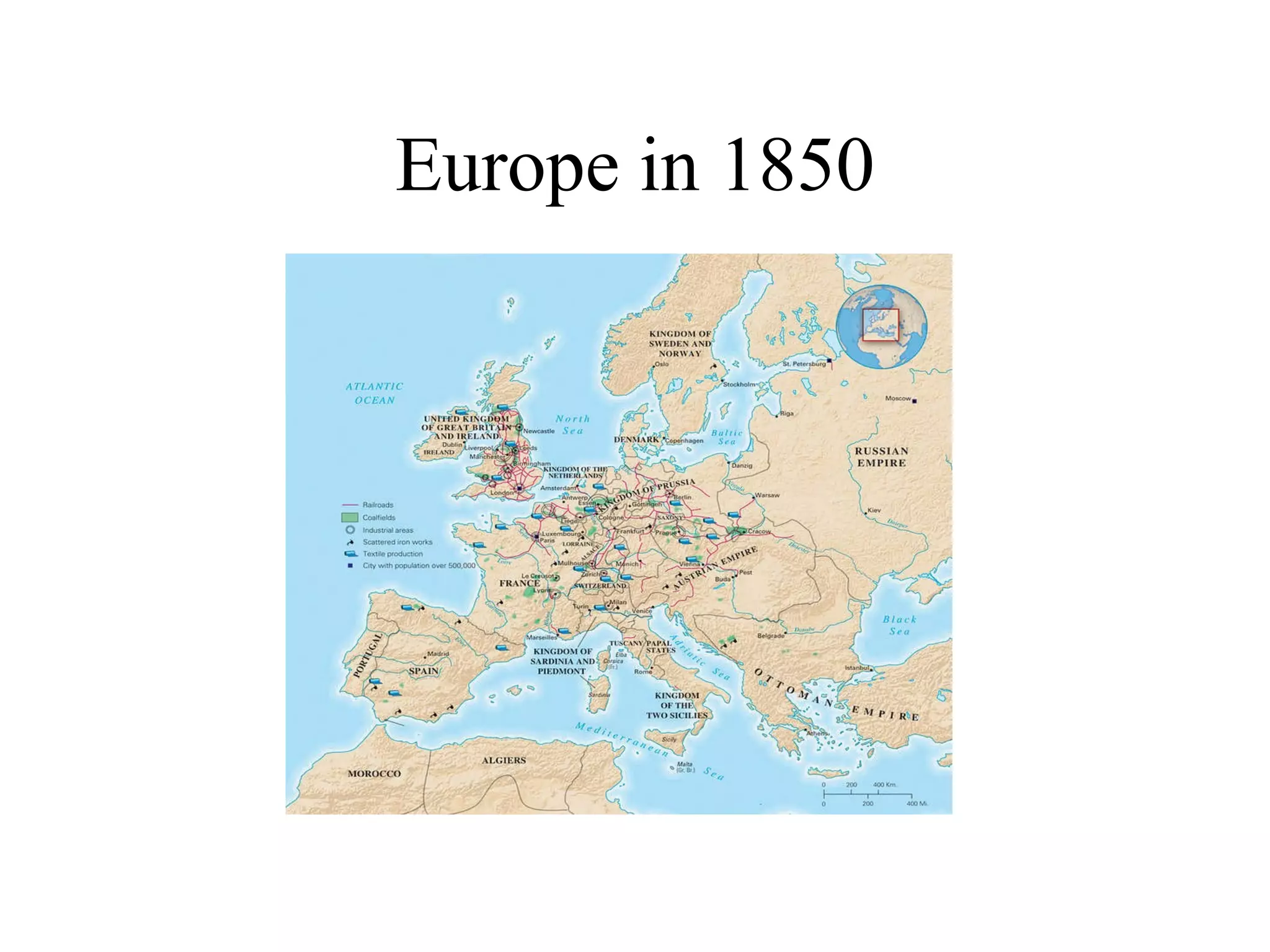 Europe in 1850 
