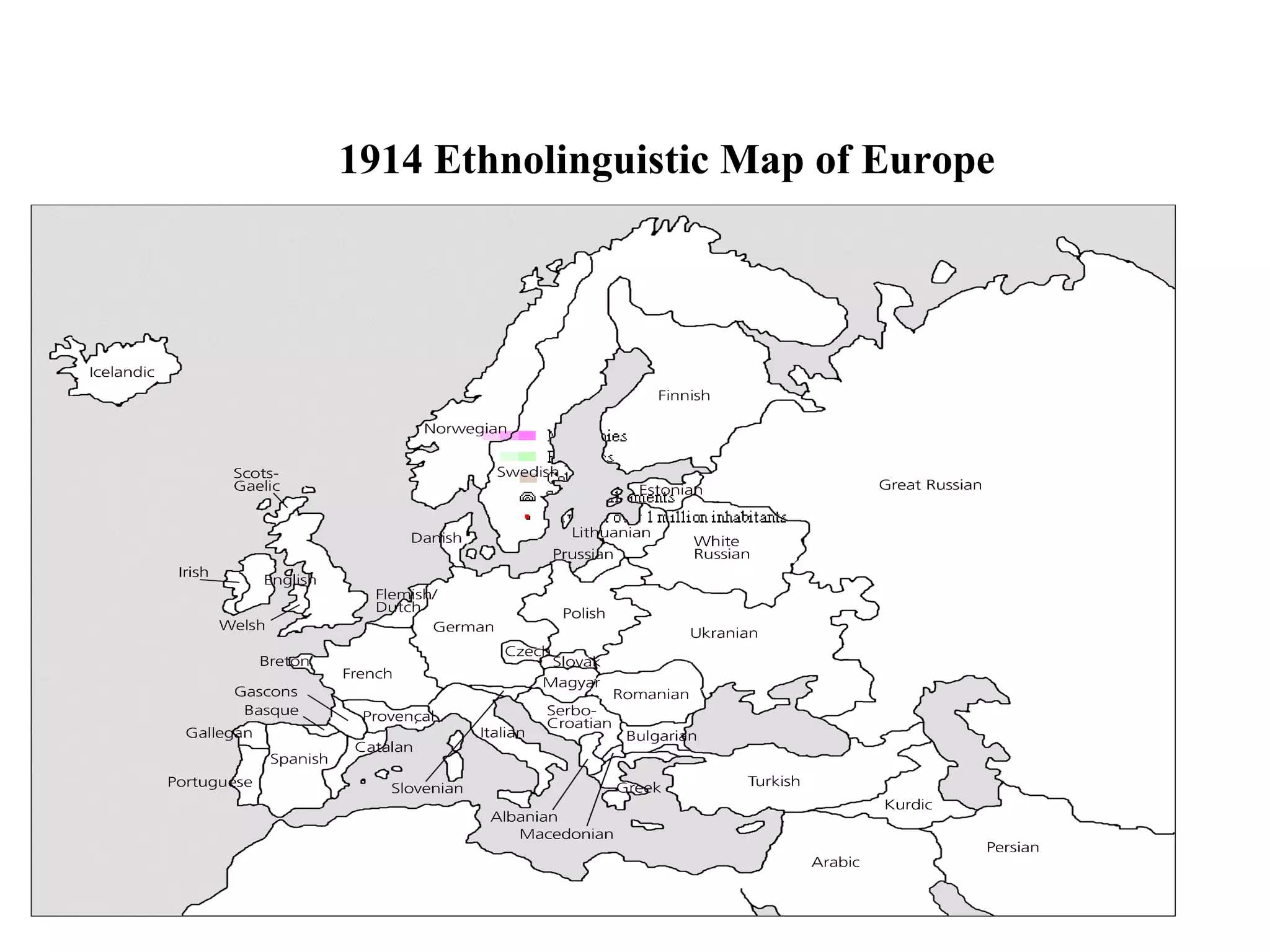 1914 Ethnolinguistic Map of Europe 