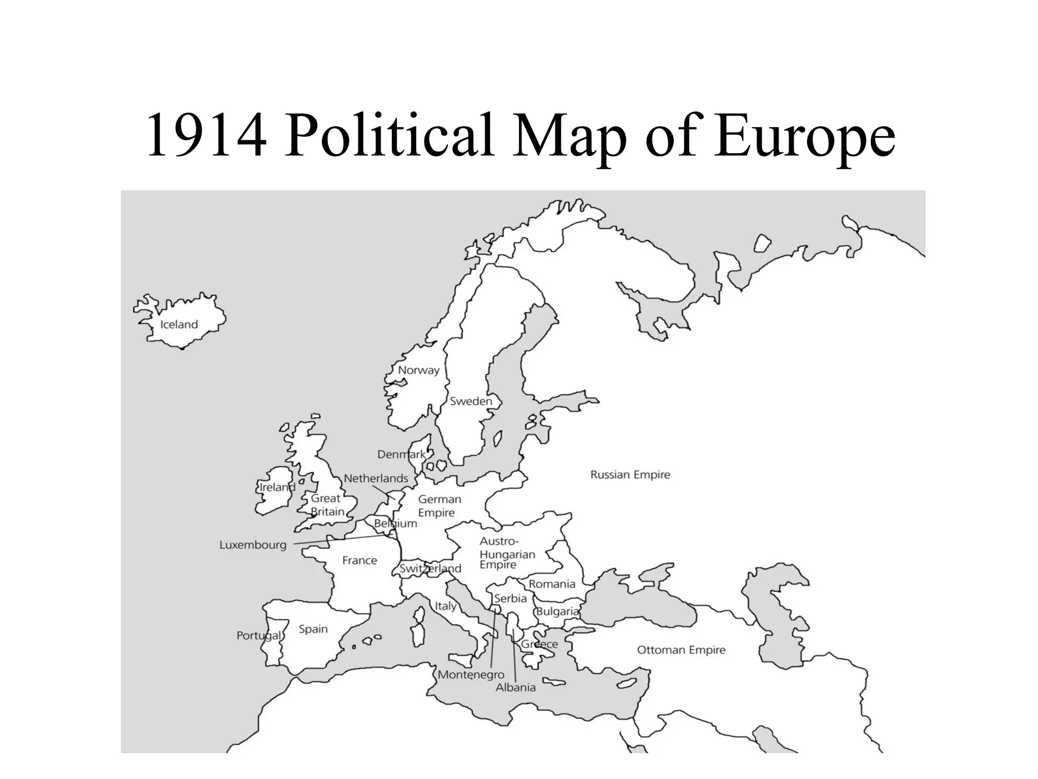 1914 Political Map of Europe 