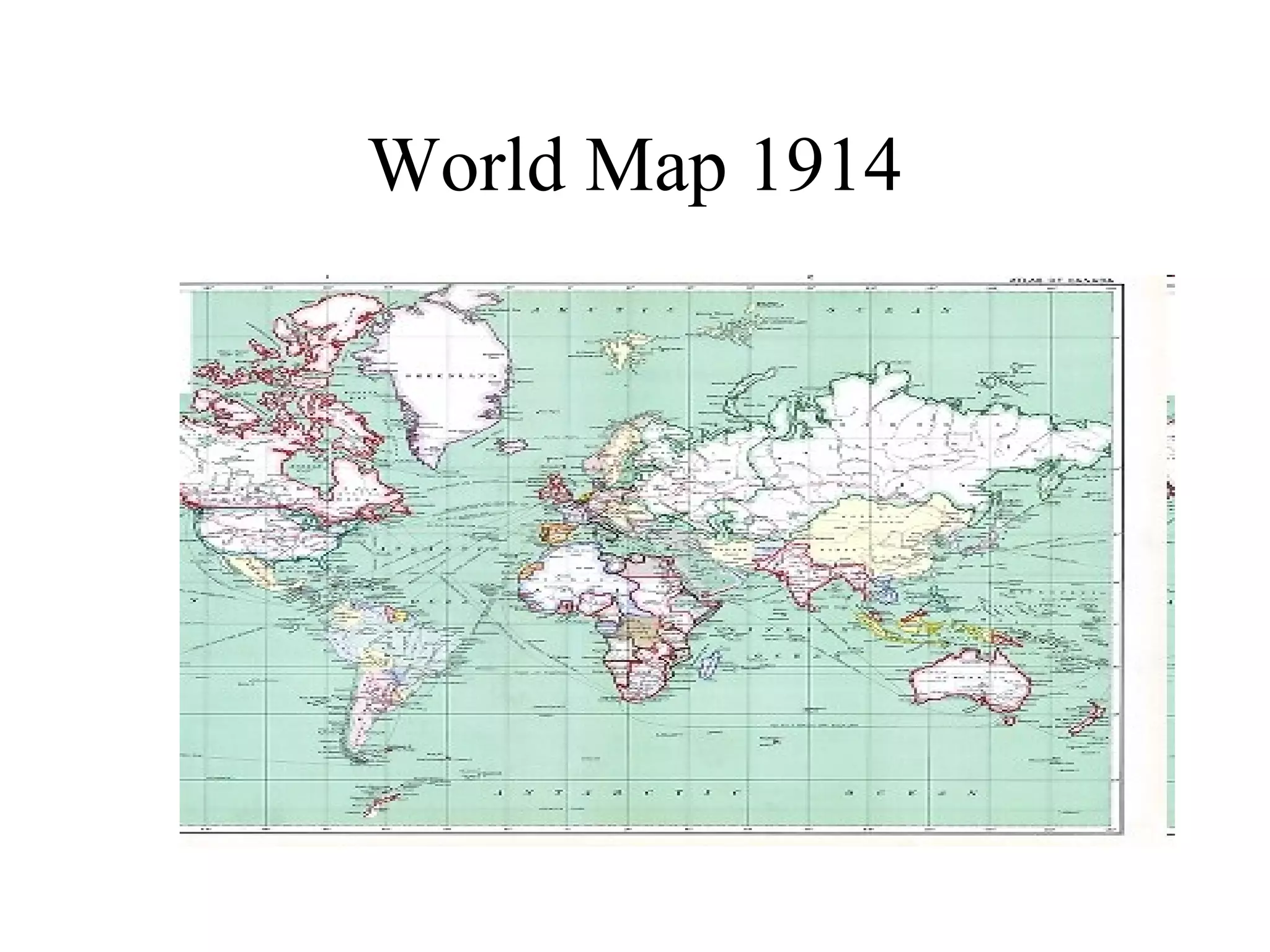 World Map 1914 