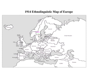 1914 Ethnolinguistic Map of Europe 