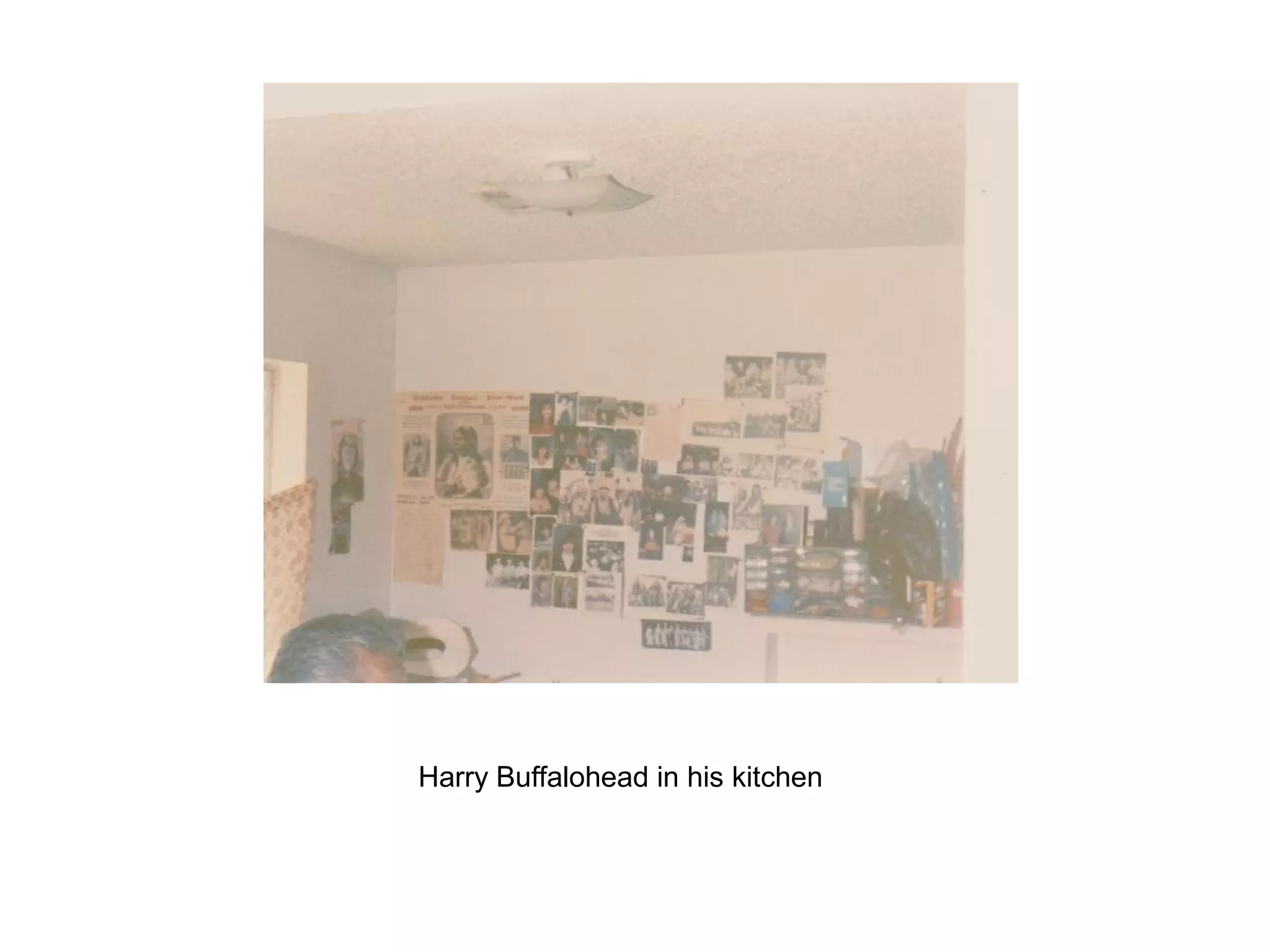 Harry Buffalohead in his kitchen
 