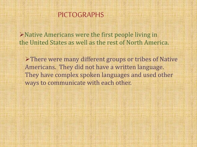 Native American pictographs. PPT made for elementary art unit. | PPT