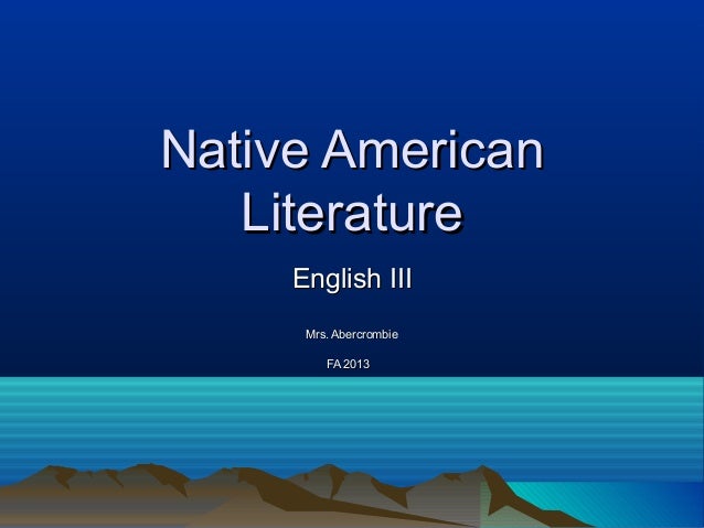 Essays on native american literature
