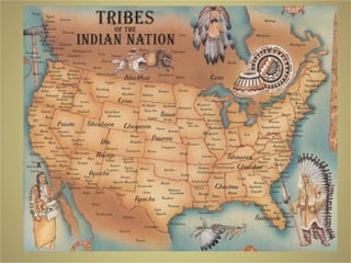 North America was not just a vast empty plain
before Europeans arrived, there were native tribes
from coast to coast.
 