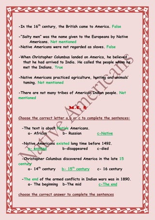 The Mayflower Readworks Answer Key Pdf Native americans key answers