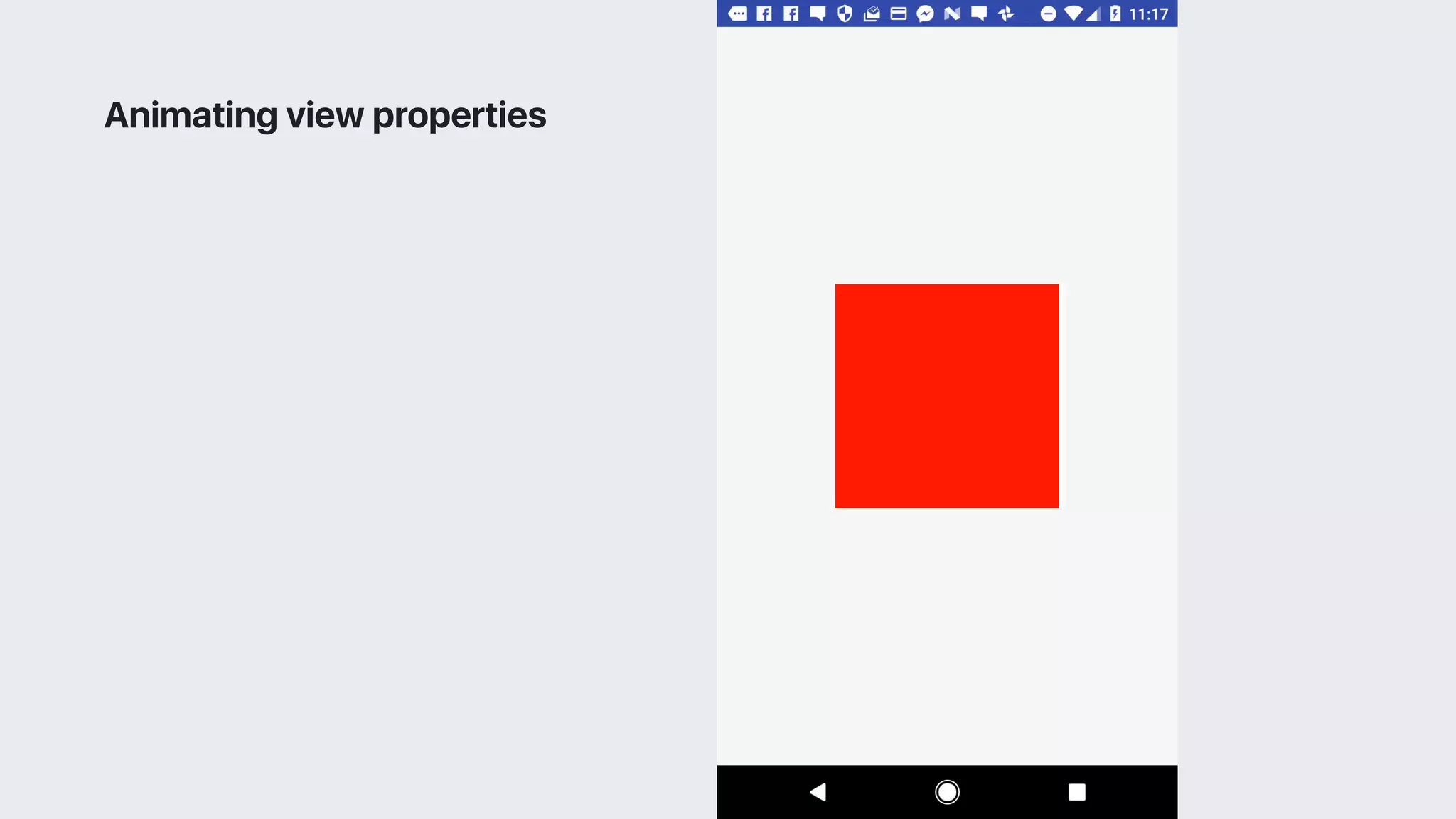 Animating view properties
 