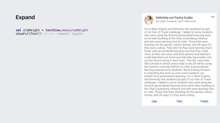 val oldHeight = textView.measuredHeight
showFullText() // <-- request layout
Expand
 