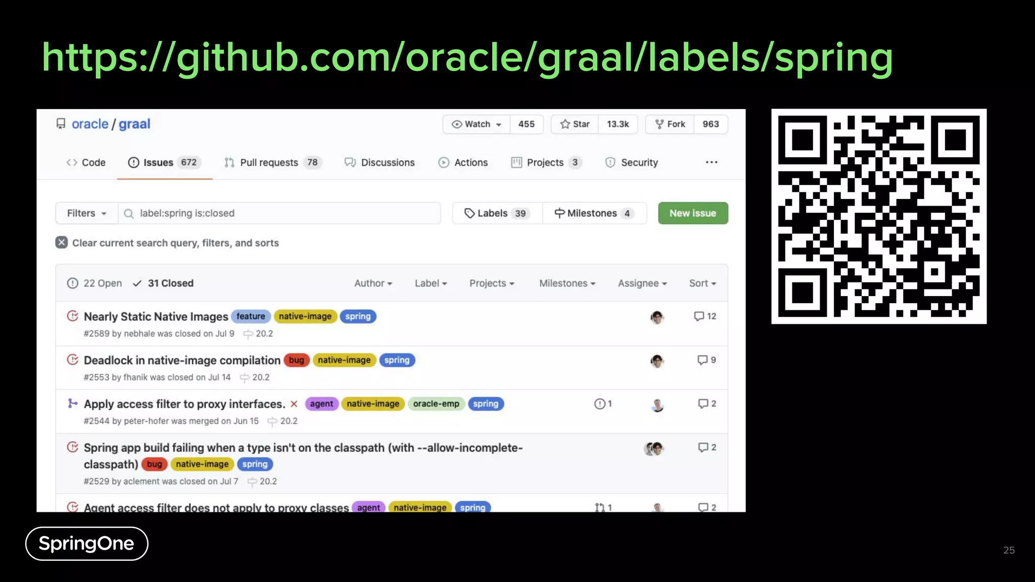 https://github.com/oracle/graal/labels/spring
25
 