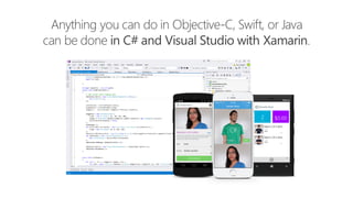 Native i os, android, and windows development in c# with xamarin 4