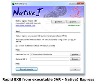 NativeJ screenshot - NativeJ is a powerful Java EXE maker!