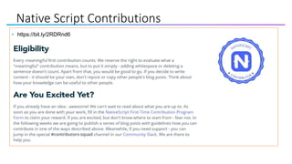 • https://bit.ly/2RDRnd6
Native Script Contributions
 