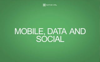 MOBILE, DATA AND
SOCIAL
 