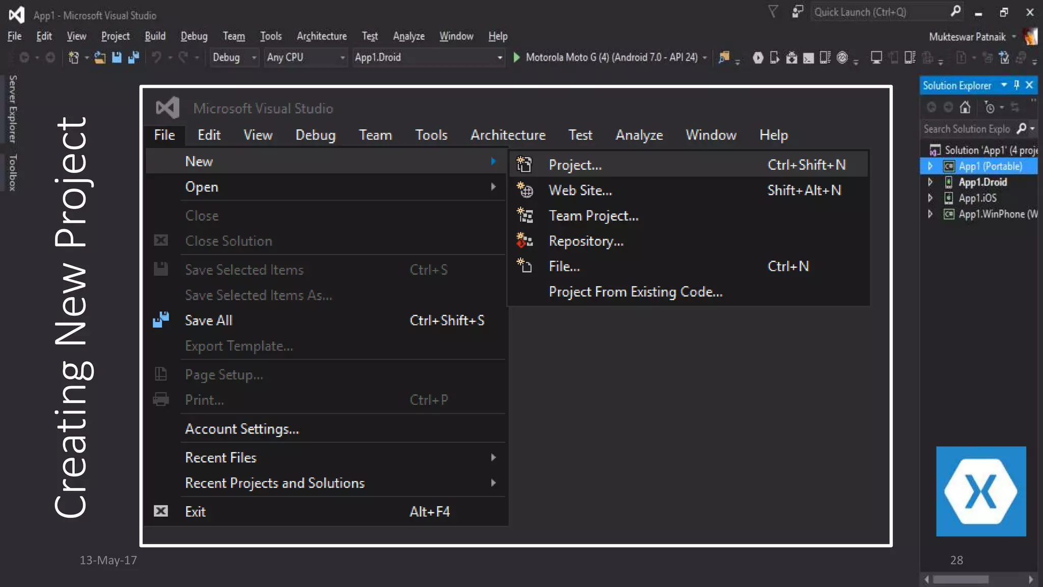 CreatingNewProject
13-May-17 28
 