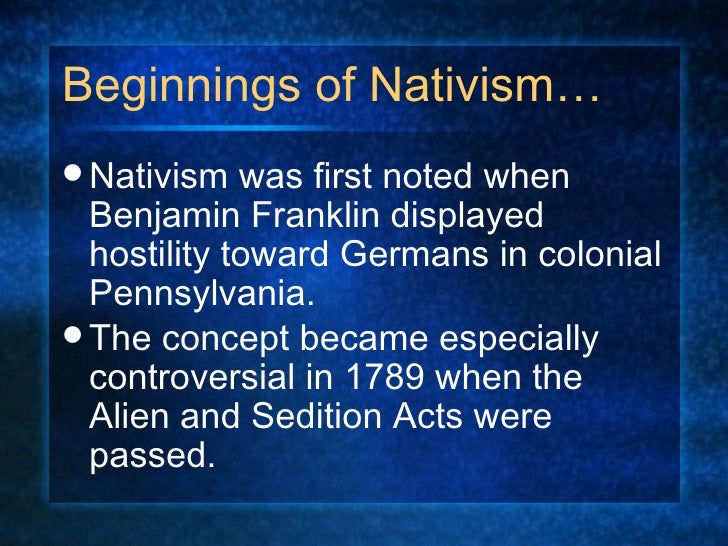 Nativist Def Effects Of Nativism – Nativism and the Know-Nothings – KQWEX