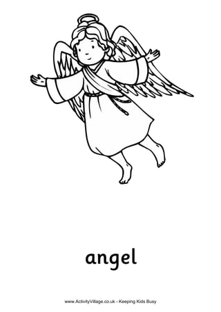 Nativity colouring angel