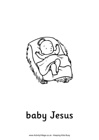 Nativity colouring baby_jesus