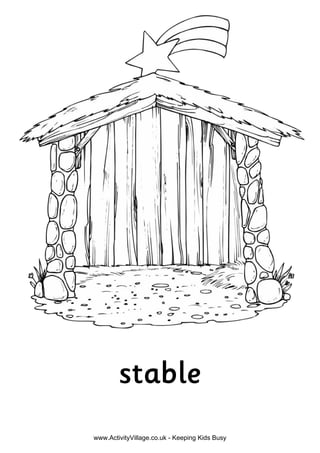 Nativity colouring stable