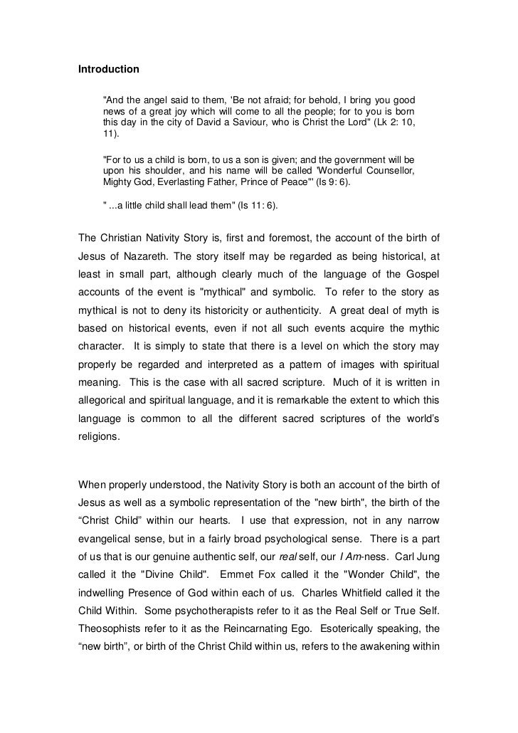 THE NATIVITY STORY AN INTERPRETATION