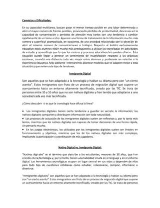 Nativo digital e inmigrante digital