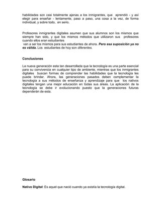 Nativo digital e inmigrante digital