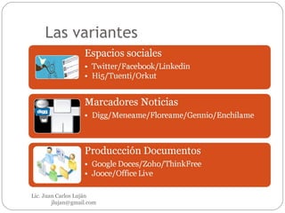 Las variantes Lic. Juan Carlos Luján  [email_address] 