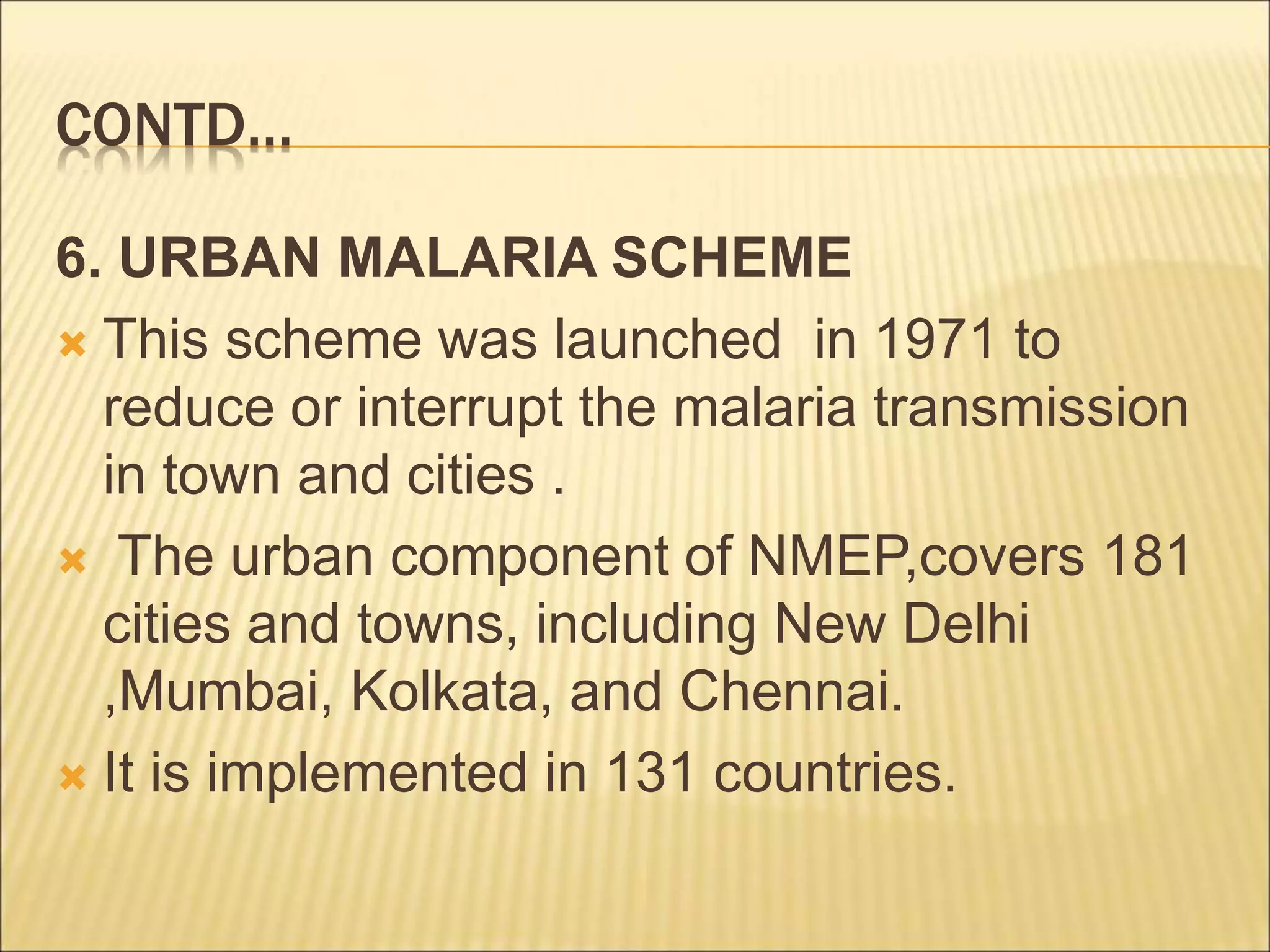INTRODUCTION OF NATIONAL ANTI MALARIA PROGRAMME visual data 6