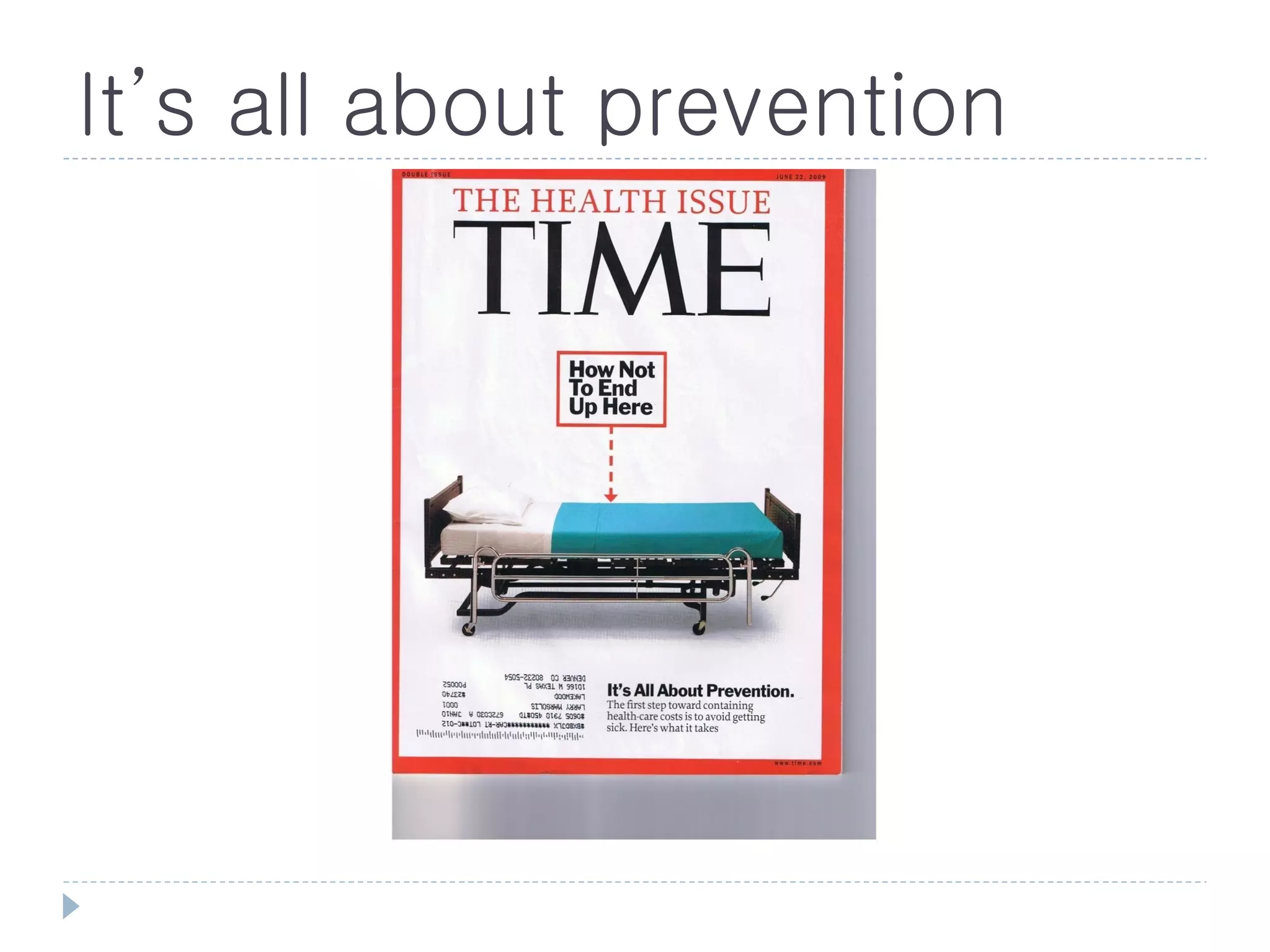 It’s all about prevention
 