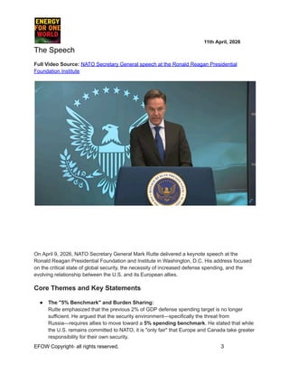 NATO Secretary General Mark Rutte's 2026 Speech on Global Security and ...