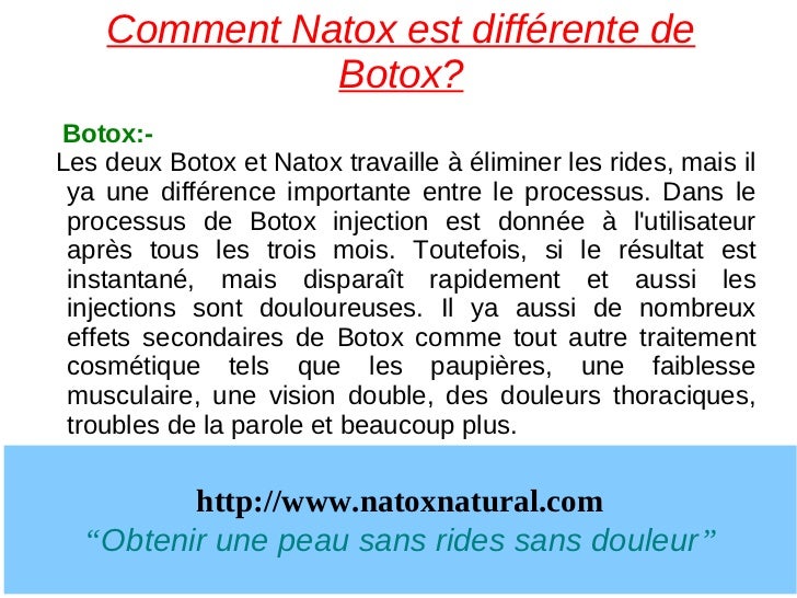 botox effets secondaires botox effets secondaires