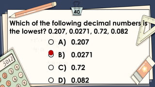 NAT REVIEWER IN MATH FOR GRADE 6 LEARNERS | PPTX