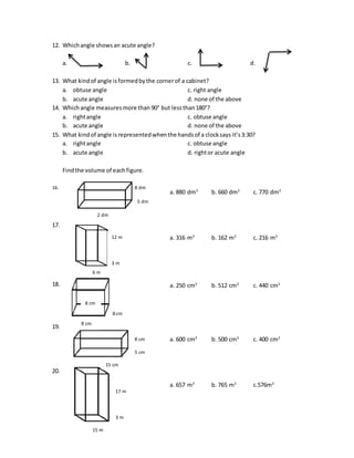 NAT Reviewer for Grade 6 (Mathematics) | PDF