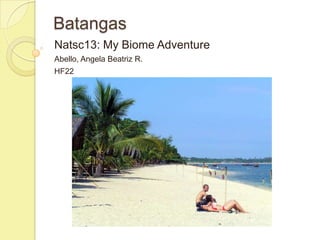 Batangas Natsc13: My Biome Adventure Abello, Angela Beatriz R.  HF22 