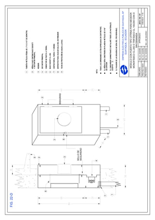 9

            2
                                        2
    6



                    3

                                    BISAGRAS

            3       8




        SELLO DE
        SEGURIDAD




        4



7                               1
                        1
1

                            5

                                                            EMPRESA ELÉCTRICA PÚBLICA DE GUAYAQUIL, EP
                                                                  GUAYAQUIL - ECUADOR

                                                     MÓDULO CON PUERTA TIPO VITRINA PARA MEDIDOR
                                                     MONOFÁSICO CL-200 O TRIFÁSICO CL 100/200 CON O
                                                                    SIN DEMANDA
                                               DIBUJADO     ING. M. CEDEÑO     APROBADO         2012 / 04 / 07
                                               PROYECTADO   ING. M. CEDEÑO                      ESCALA 1:10
                                               REVISADO     ING. M. CEDEÑO   ING. JOE SAVERIO
 