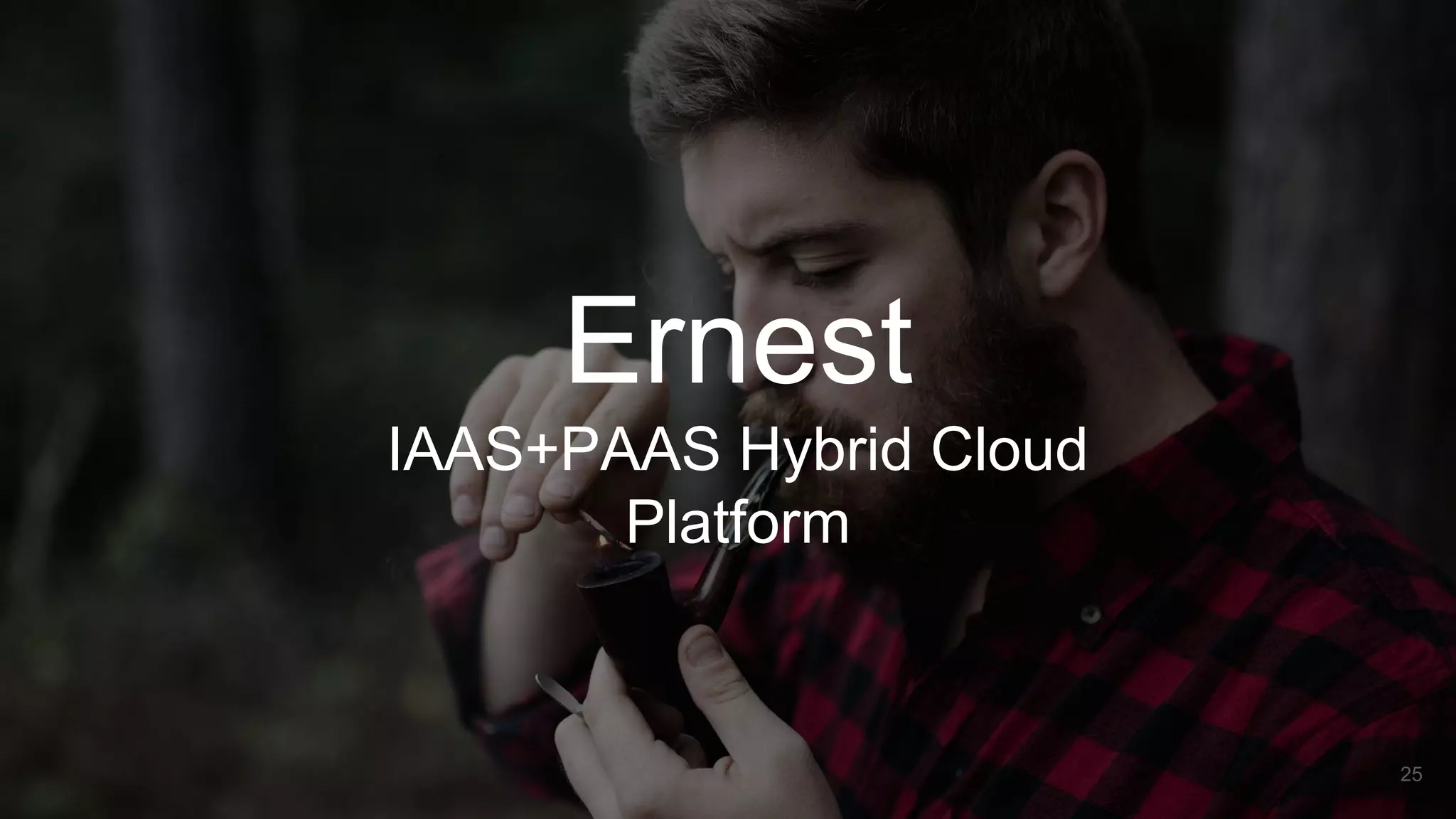 Ernest
IAAS+PAAS Hybrid Cloud
Platform
25
 
