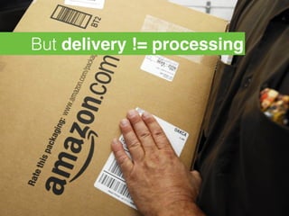 But delivery != processing
 