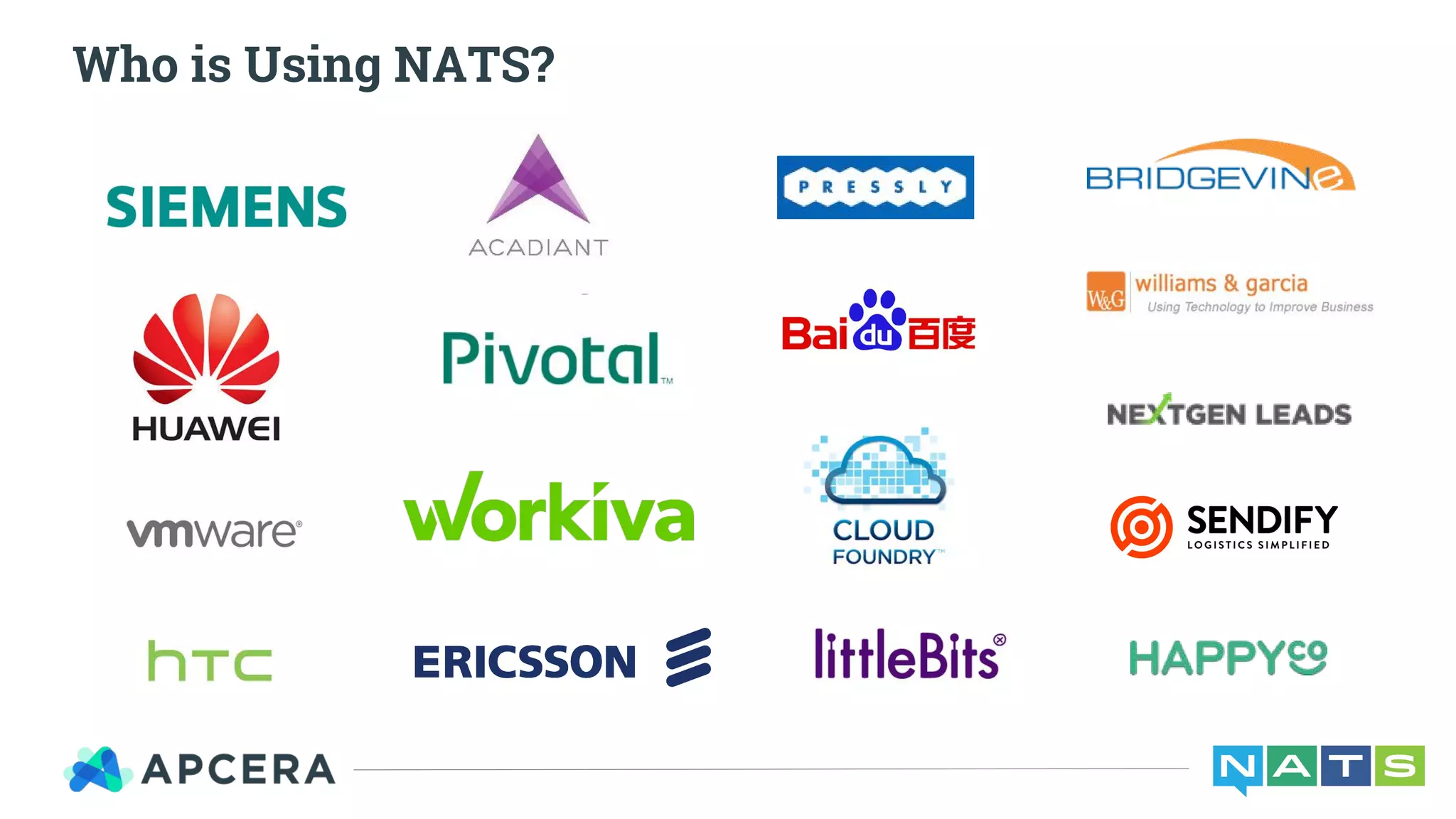 Who is Using NATS?
 