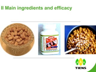 II Main ingredients and efficacy 