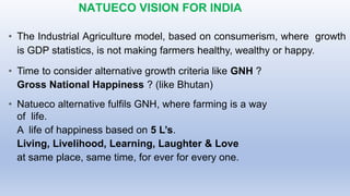 3 Initiatives to make Happy Farmers :
• 1 Guntha : Nutrition Security for Woman & Child
Ganga Maa Mandal in every village ...