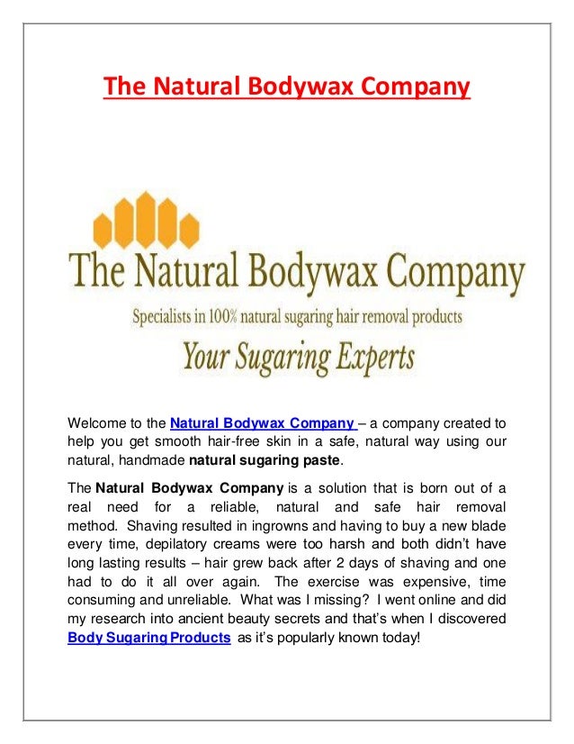 Organic Sugaring Hair Removal