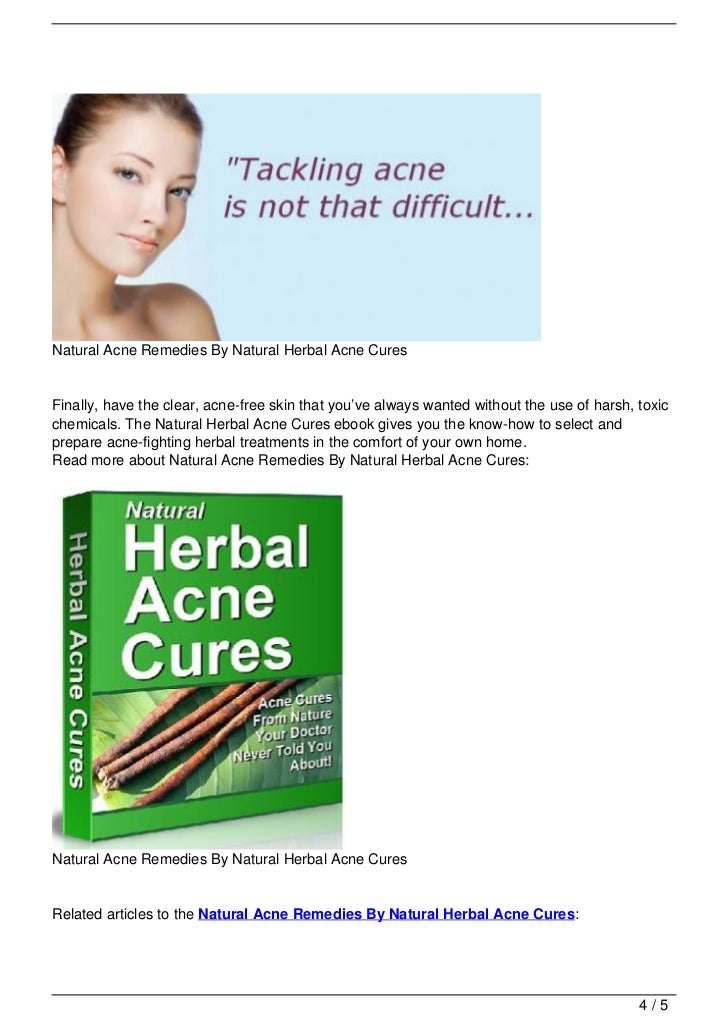 Natural Acne Remedies By Natural Herbal Acne Cures
