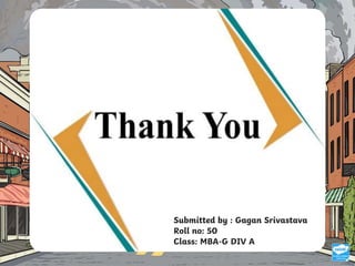 Submitted by : Gagan Srivastava
Roll no: 50
Class: MBA-G DIV A
 