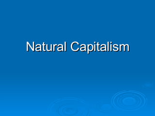 Natural Capitalism 