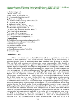 NATURAL CONVECTION HEAT TRANSFER INSIDE INCLINED OPEN CYLINDER | PDF