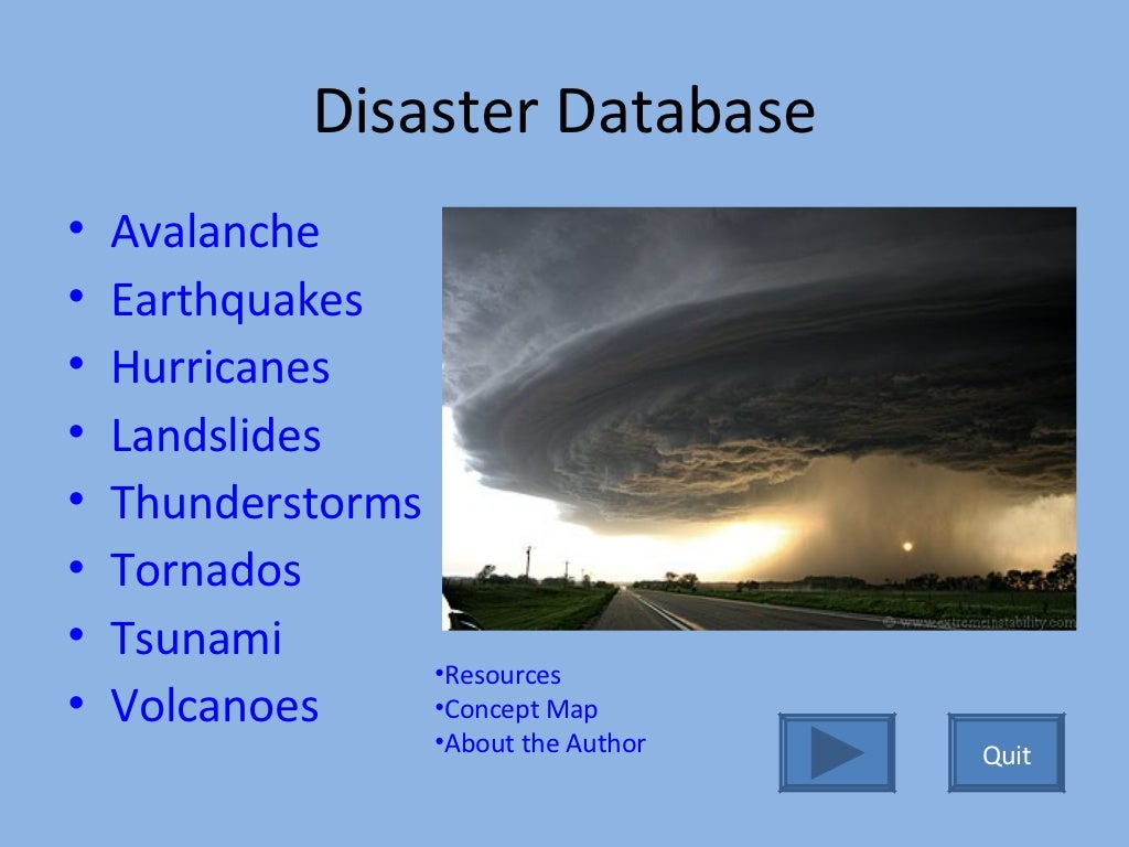 prepare a powerpoint presentation on any recent natural disaster
